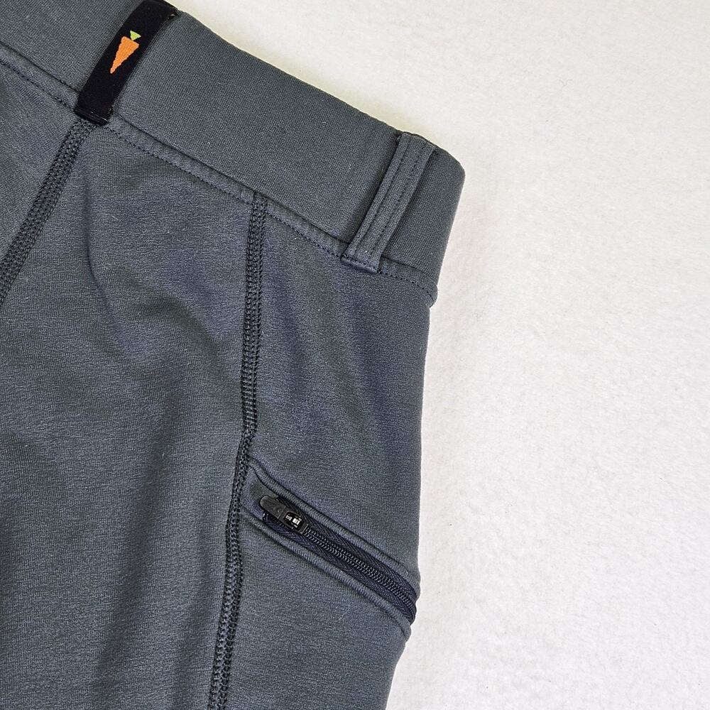 Kerrits Power Stretch Fleece Riding Pant XS Gray Zip Pocket Equestrian Breeches - Picture 12 of 16